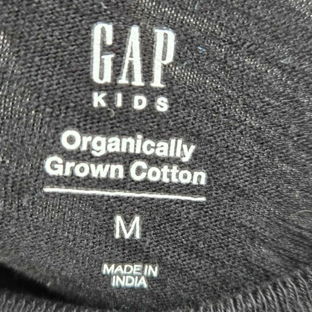 Gap Kids Black Shark Organic Cotton Tank Top Unisex Kids Medium